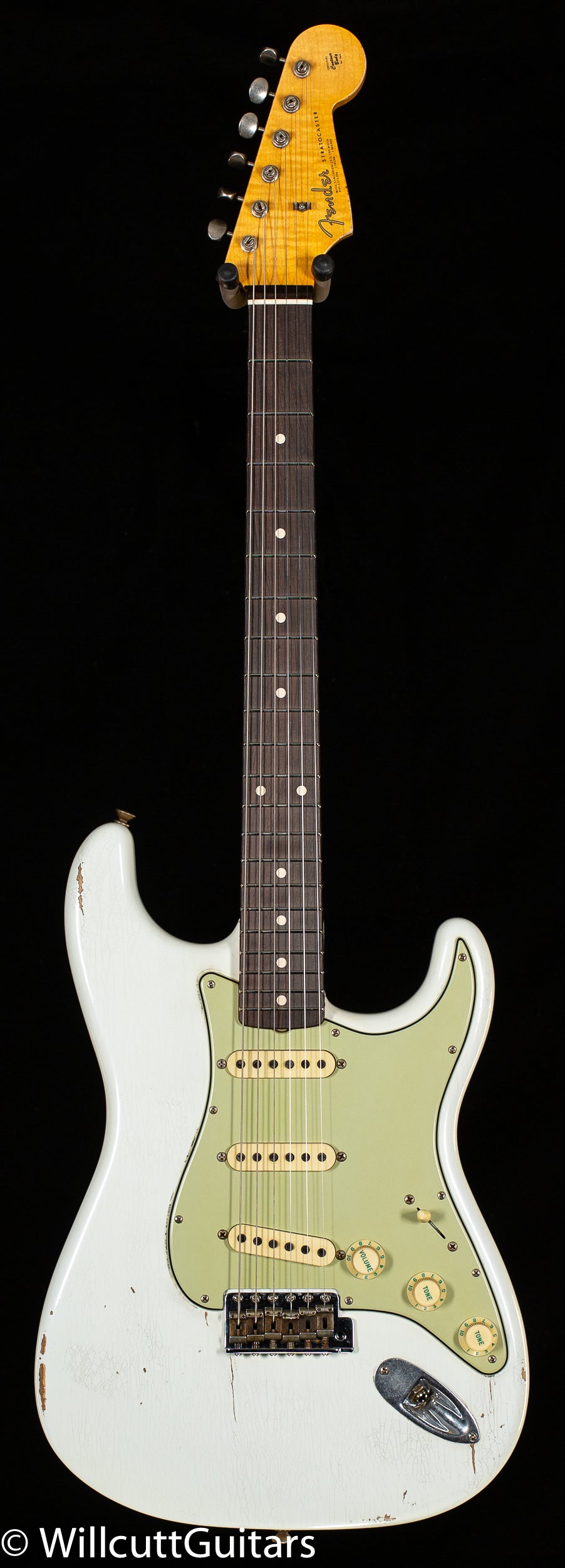 Fender Custom Shop Masterbuilt Andy Hicks True '62 Stratocaster Journeyman Relic Olympic White Brazilian 59 C  (418)