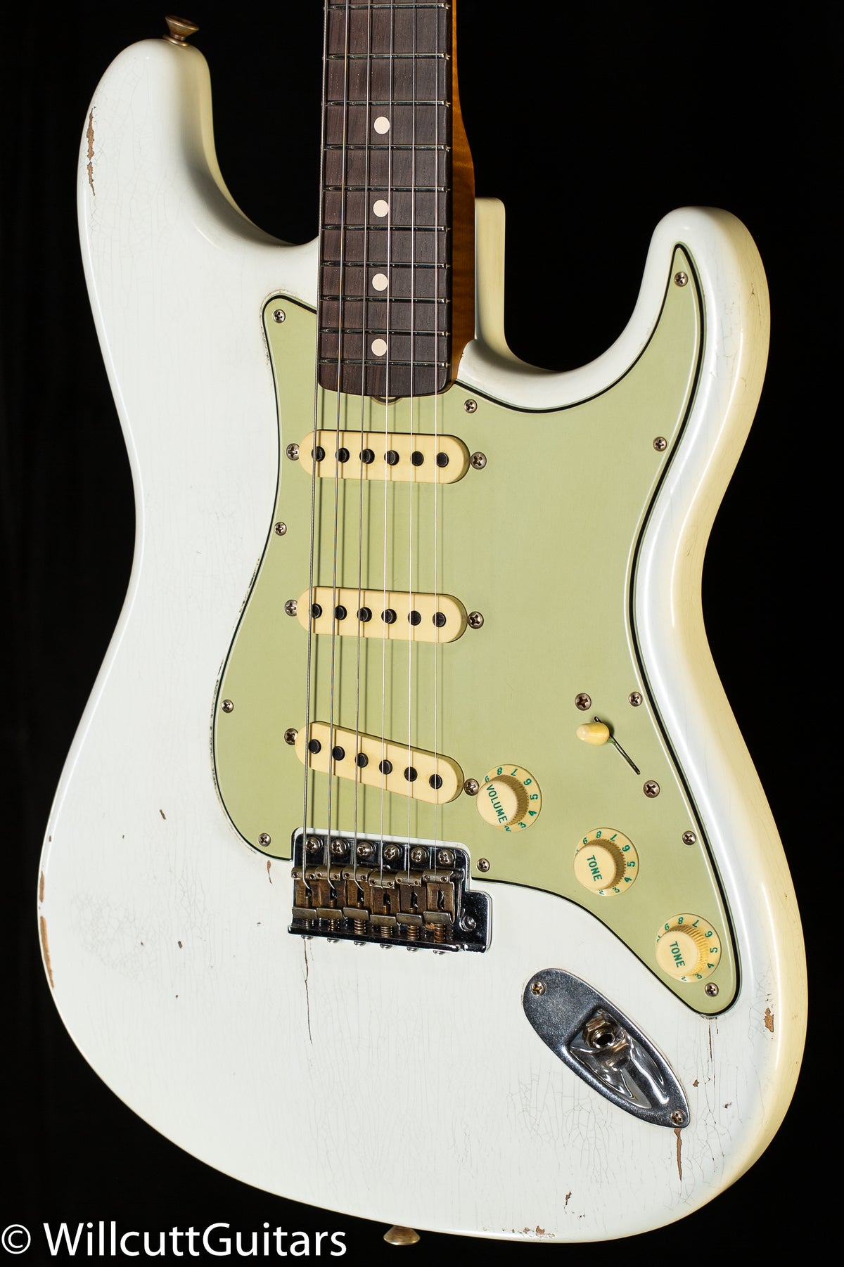 Fender Custom Shop Masterbuilt Andy Hicks True '62 Stratocaster Journeyman Relic Olympic White Brazilian 59 C  (418)