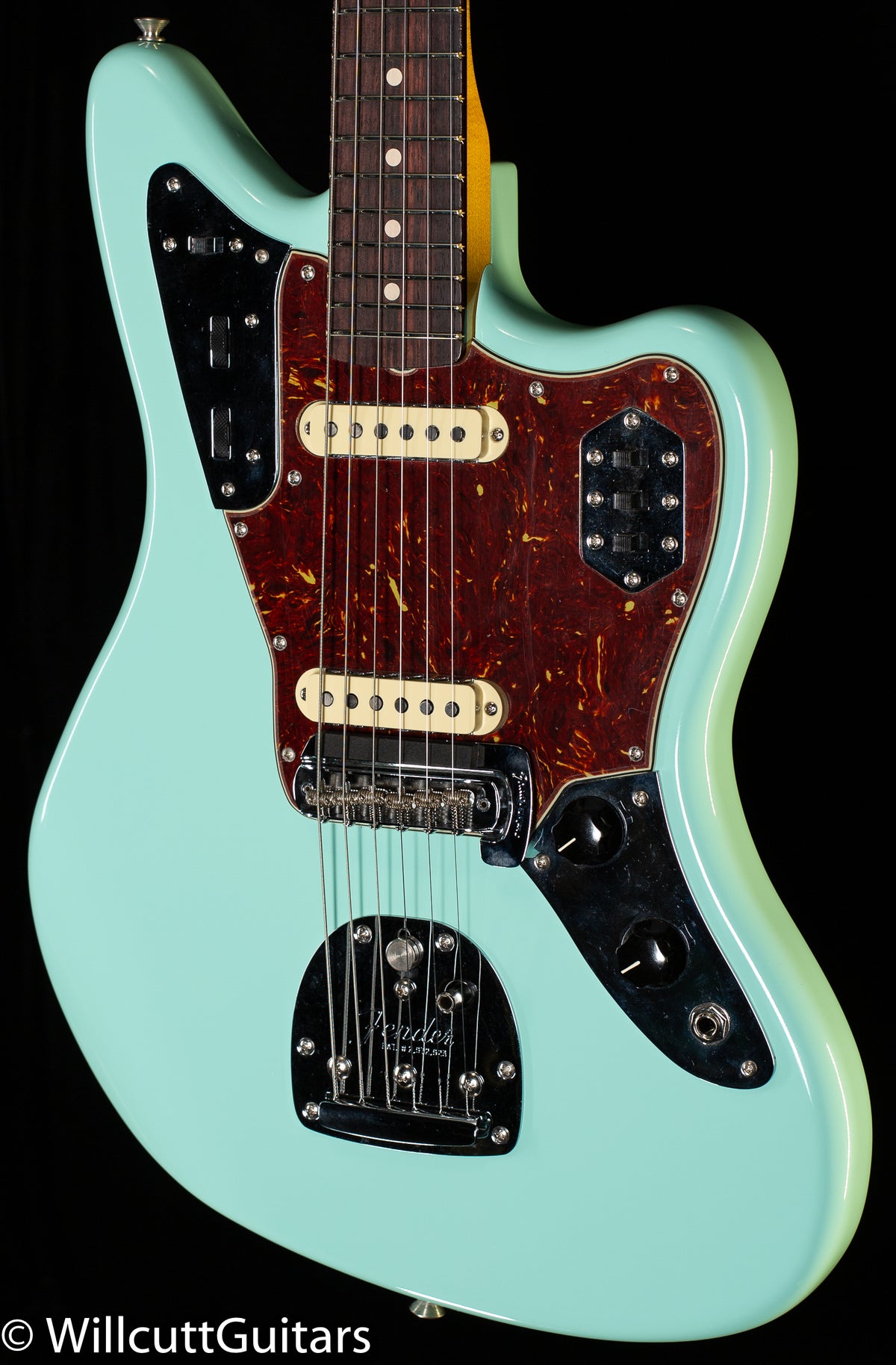 Fender Custom Shop 1962 Jaguar Time Capsule Finish Painted Head Cap Surf Green (820)