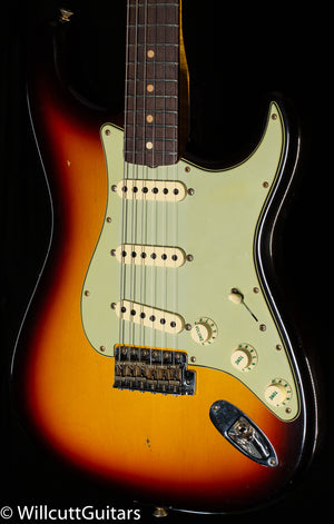 Fender Custom Shop Willcutt True '62 Stratocaster Journeyman Relic 3-Tone Sunburst 60s Oval C (868)