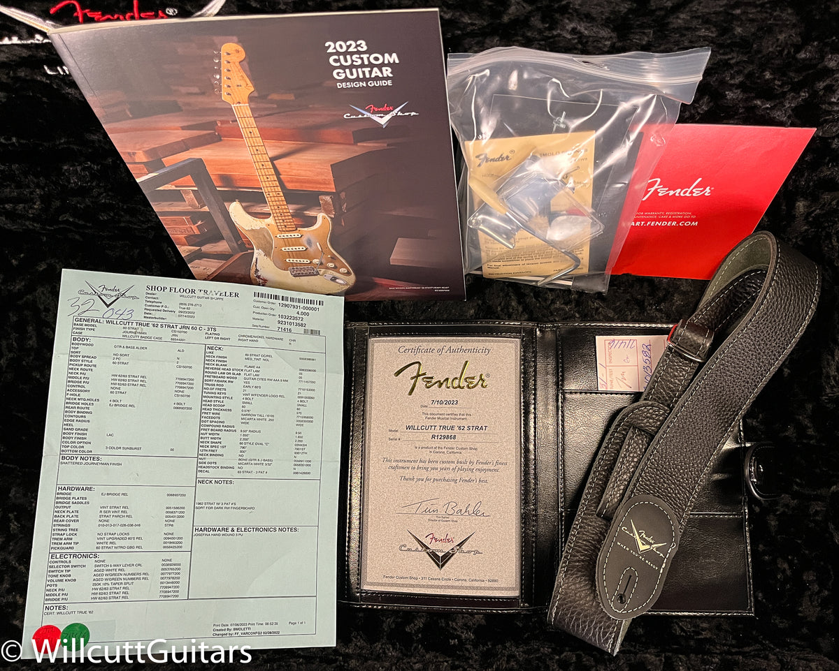 Fender Custom Shop Willcutt True '62 Stratocaster Journeyman Relic 3-Tone Sunburst 60s Oval C (868)