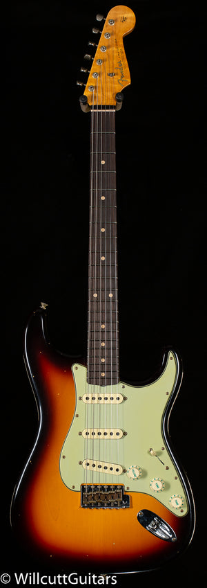 Fender Custom Shop Willcutt True '62 Stratocaster Journeyman Relic 3-Tone Sunburst 60s Oval C (018)