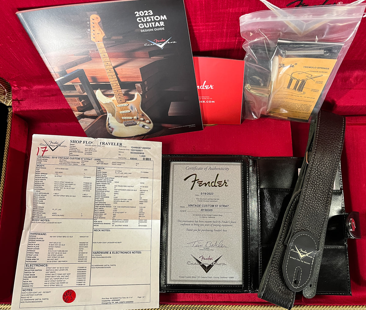 Fender Custom Shop Vintage Custom 1957 Stratocaster NOS Aged White Blonde (305)