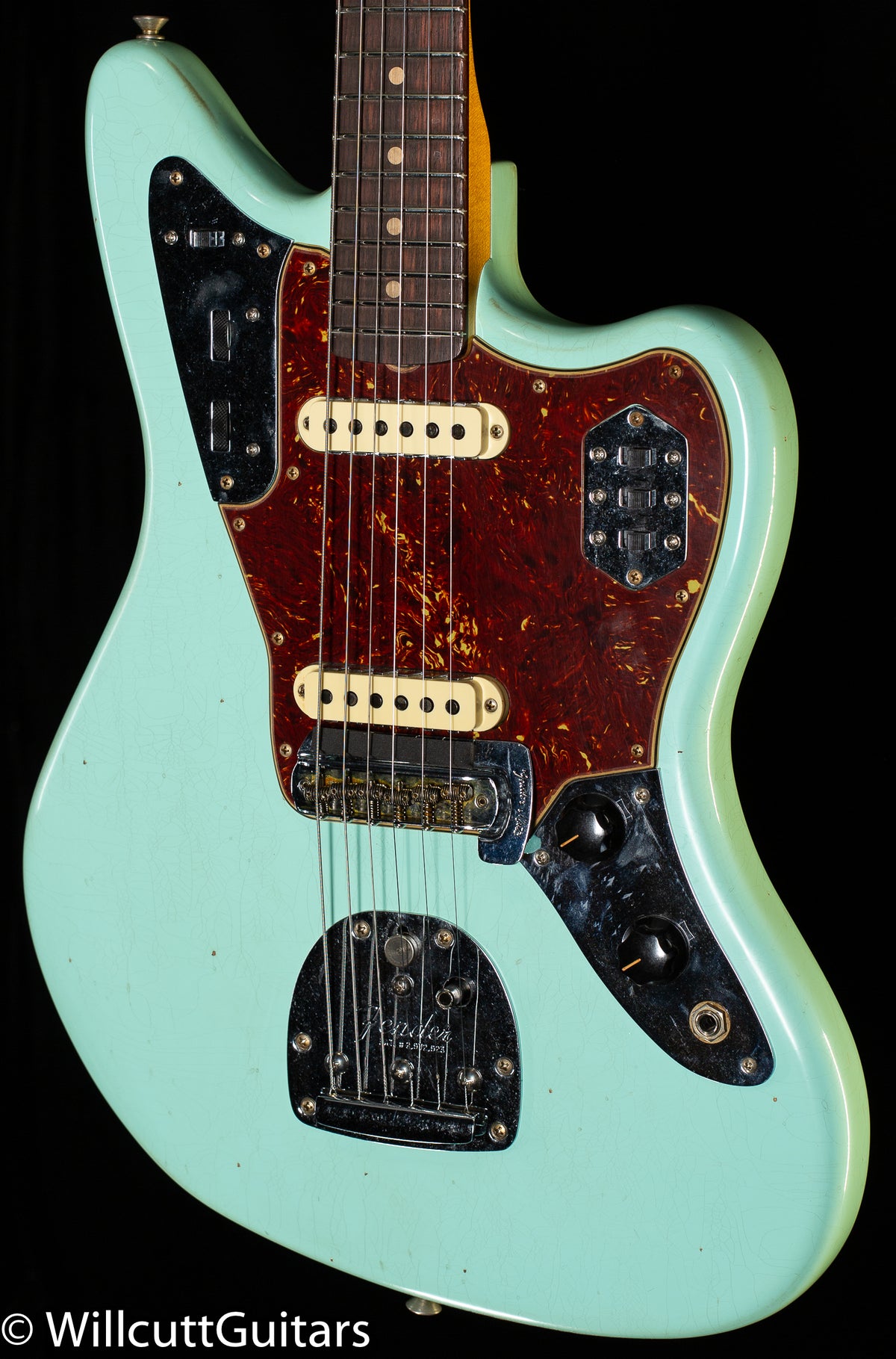 Fender Custom Shop 1962 Jaguar Journeyman Relic Painted Head Cap Surf Green (683)
