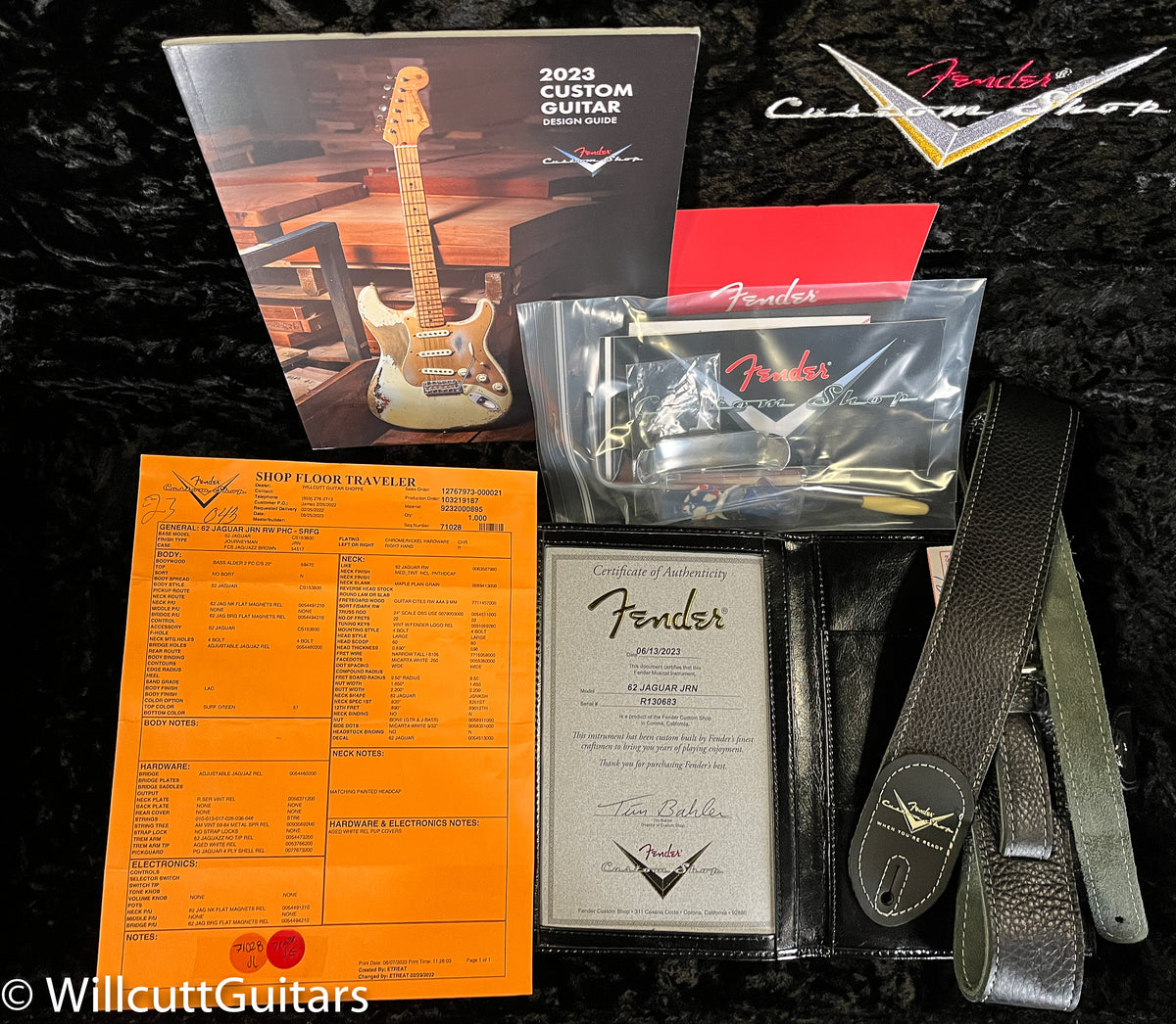 Fender Custom Shop 1962 Jaguar Journeyman Relic Painted Head Cap Surf Green (683)