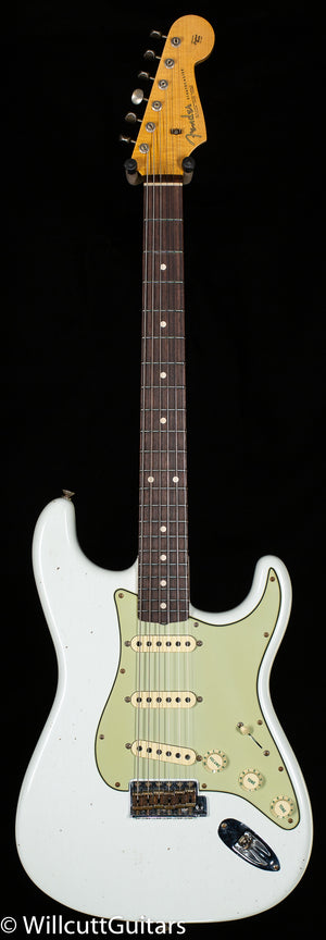 Fender Custom Shop Willcutt True '62 Stratocaster Journeyman Relic Olympic White 60s Oval C (690)