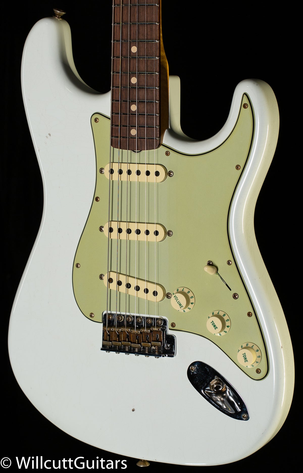 Fender Custom Shop Willcutt True &#39;62 Stratocaster Journeyman Relic Olympic White 60s Oval C (699)