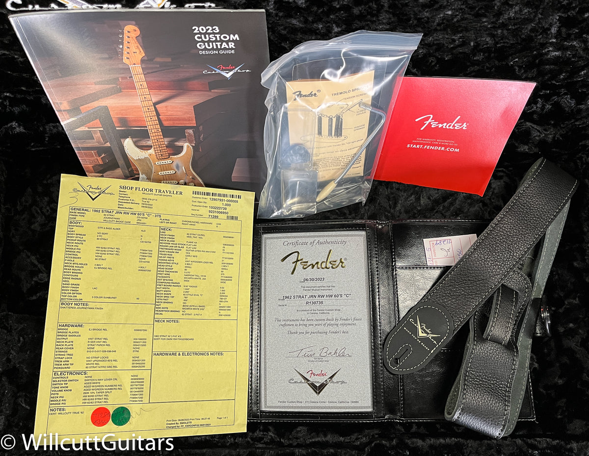 Fender Custom Shop Willcutt True &#39;62 Stratocaster Journeyman Relic 3-Color Sunburst 60 C (735)