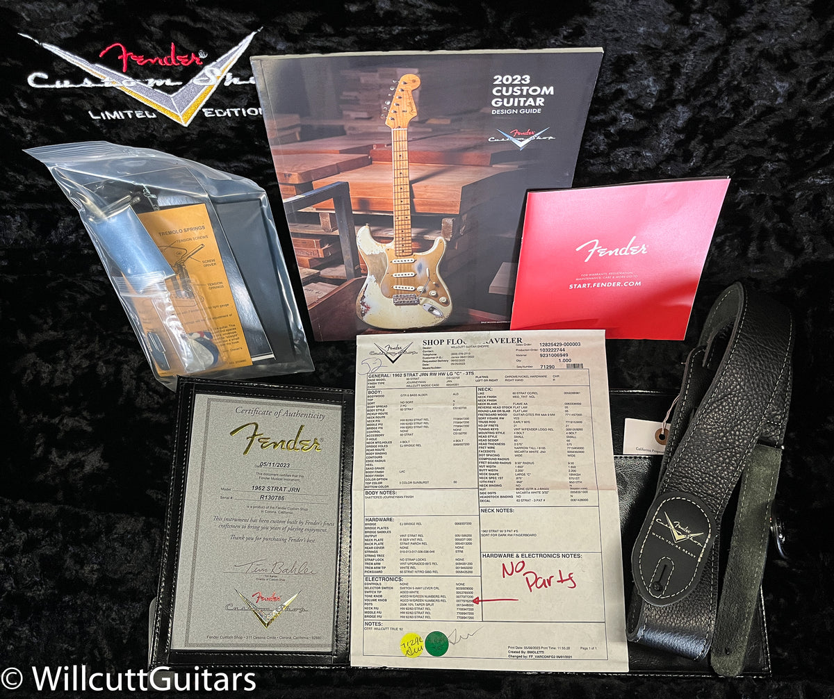Fender Custom Shop Willcutt True &#39;62 Stratocaster Journeyman Relic 3-Color Sunburst Large C (786)