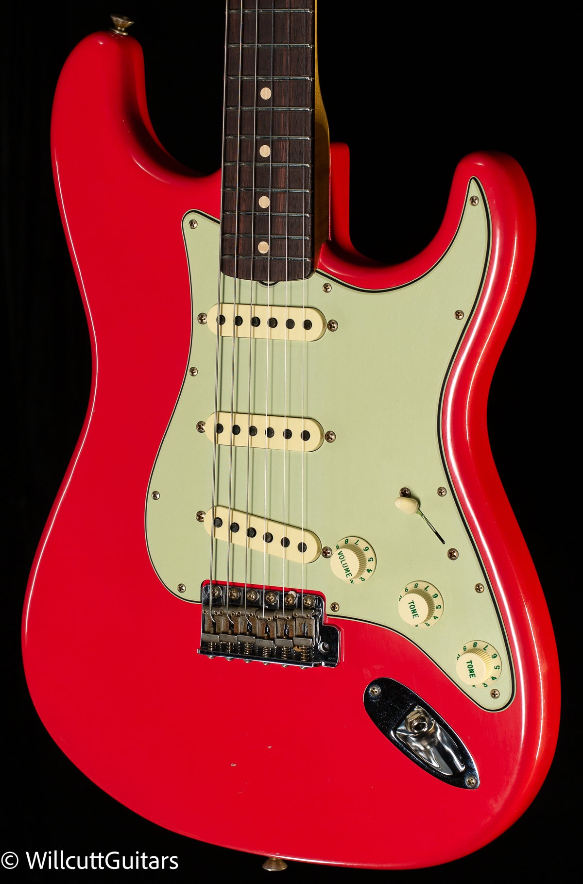 Fender Custom Shop Willcutt True '62 Stratocaster Journeyman Relic Fiesta Red 60s Oval C (874)