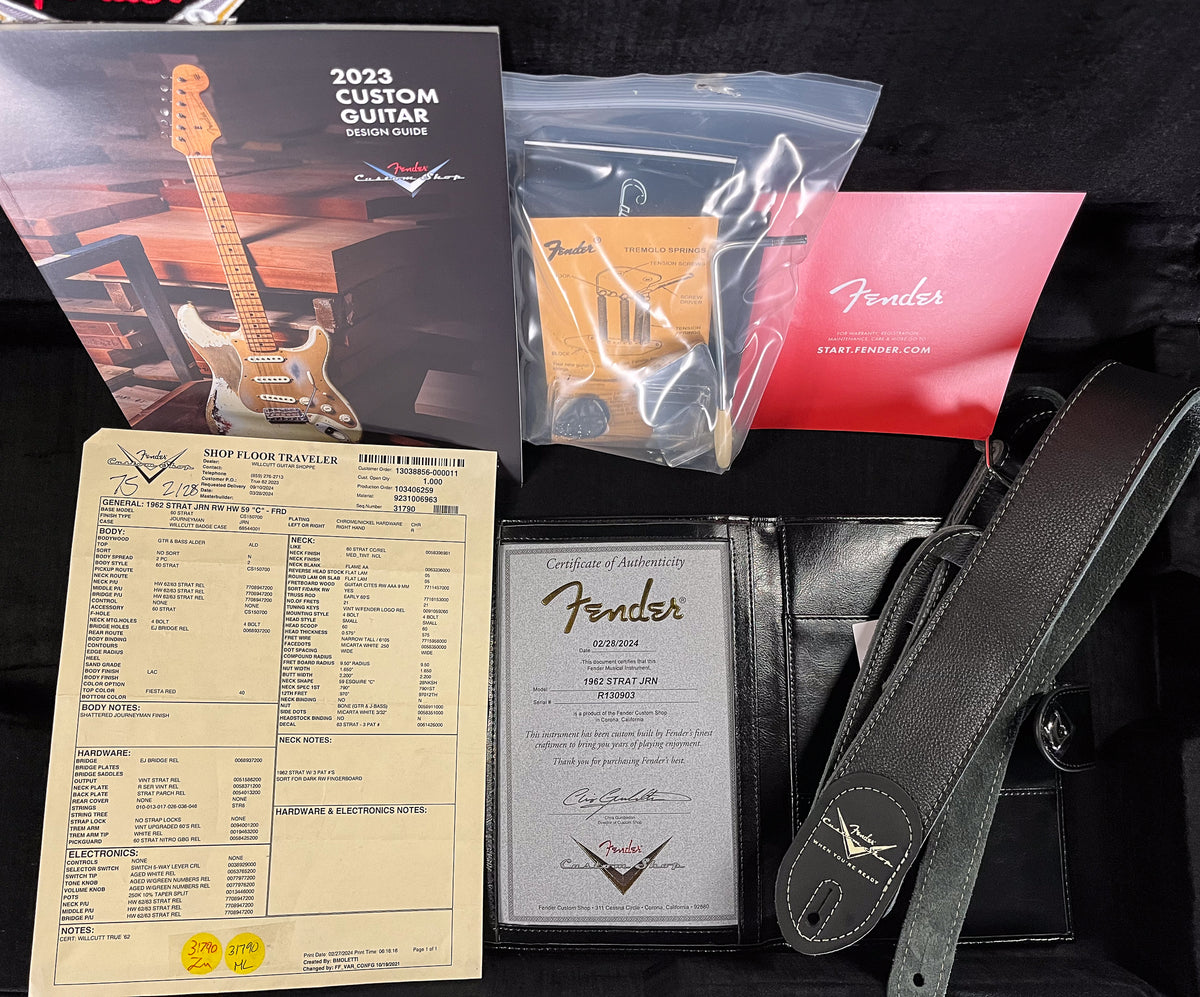 Fender Custom Shop Willcutt True '62 Stratocaster Journeyman Relic Fiesta Red '59 C (903)