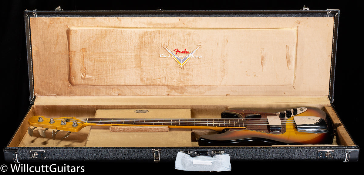 Fender Custom Shop 1964 Jazz Bass Journeyman Relic 3-Tone Sunburst (970)