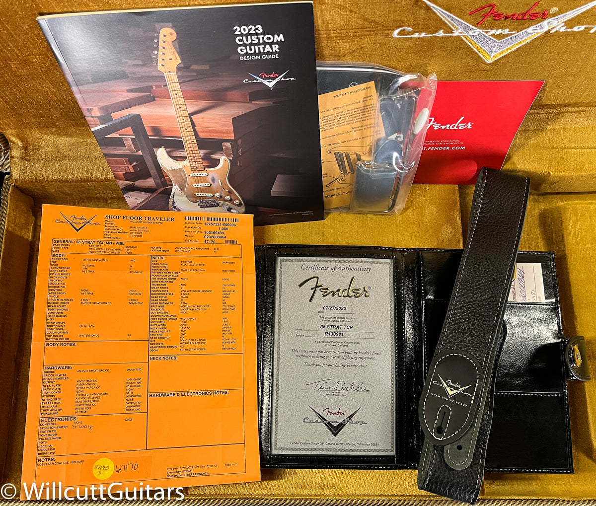 Fender Custom Shop 1956 Stratocaster Time Capsule White Blonde (981)