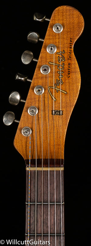 Fender Custom Shop LTD CuNiFe Roasted Telecaster Custom Heavy Relic Aged Daphne Blue over 3-Tone Sunburst (095)