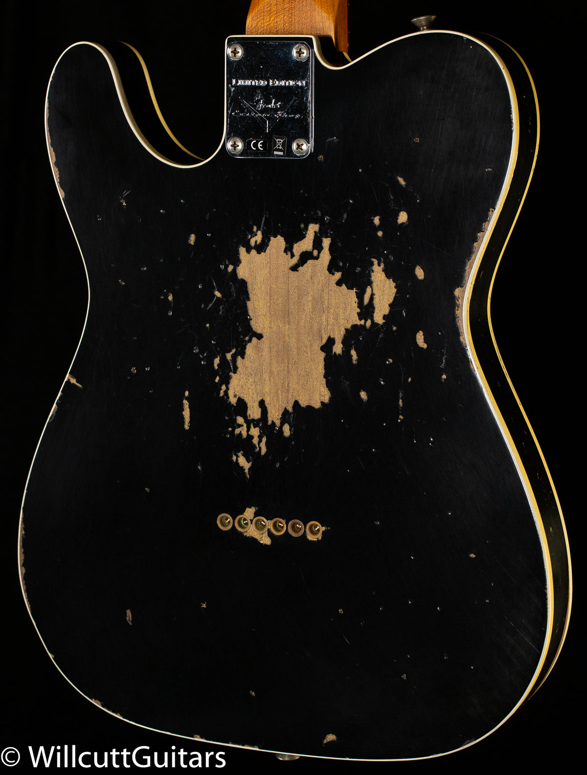 Fender Custom Shop LTD CuNiFe Telecaster Custom Heavy Relic Aged Black Over 3-Tone Sunburst (145)