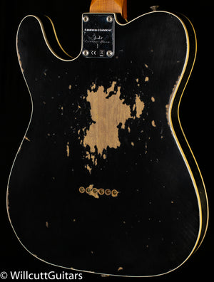 Fender Custom Shop LTD CuNiFe Telecaster Custom Heavy Relic Aged Black Over 3-Tone Sunburst (145)