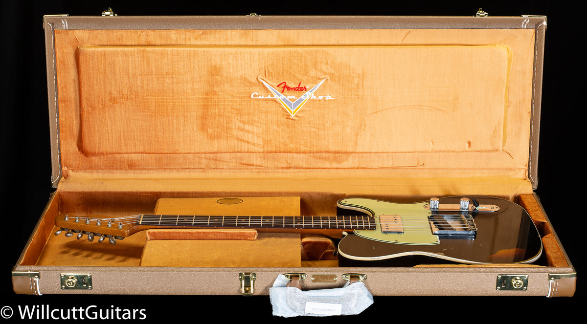 Fender Custom Shop LTD CuNiFe Telecaster Custom Heavy Relic Aged Black Over 3-Tone Sunburst (145)