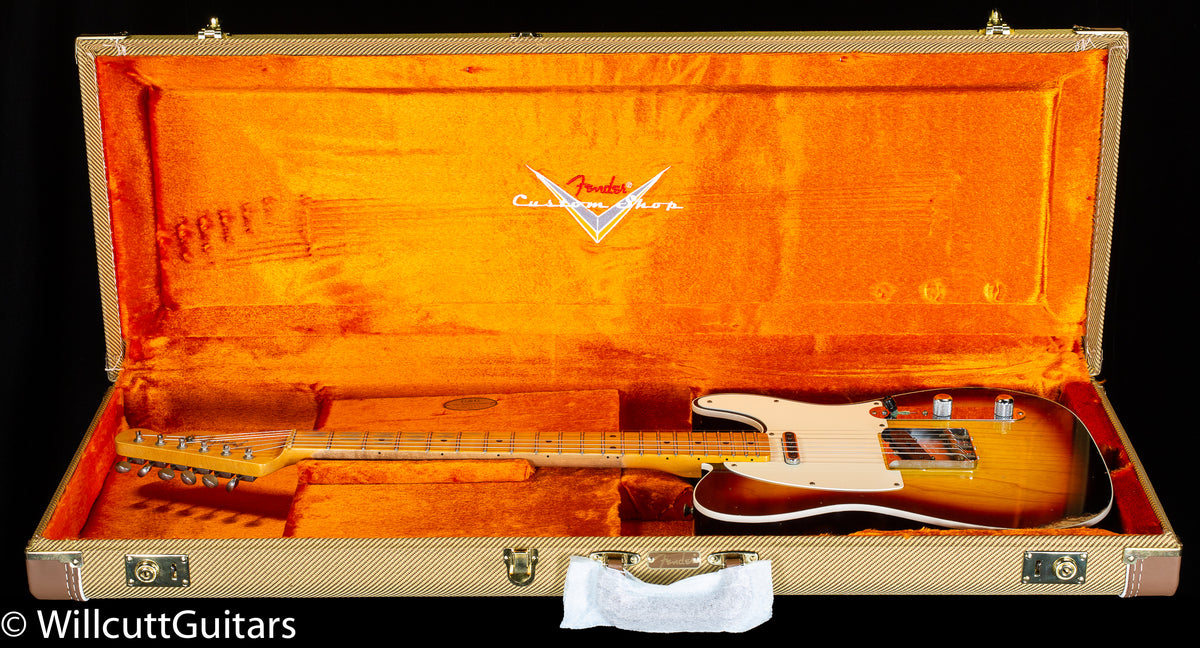 Fender Custom Shop LTD Tomatillo Telecaster Custom Relic Bleached 3-Tone Sunburst (146)