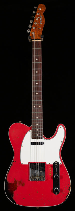 Fender Custom Shop Masterbuilt Dennis Galuzka 1960 Tele Custom Relic Fiesta Red/3-Tone Sunburst(549)