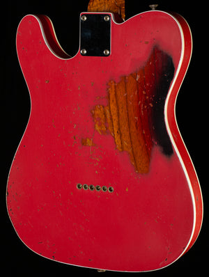 Fender Custom Shop Masterbuilt Dennis Galuzka 1960 Tele Custom Relic Fiesta Red/3-Tone Sunburst(549)