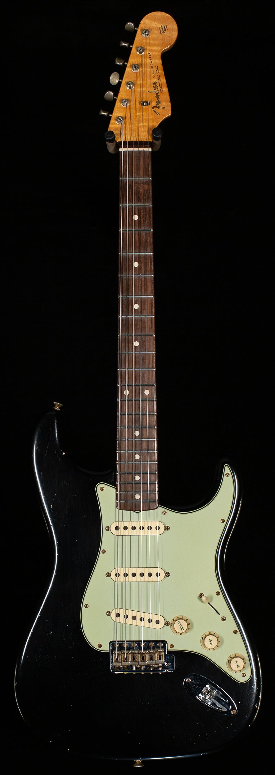 Fender Custom Shop Masterbuilt Dennis Galuzska True &#39;62 Strat Journeyman Relic Black Brazilian &#39;59 C (316)