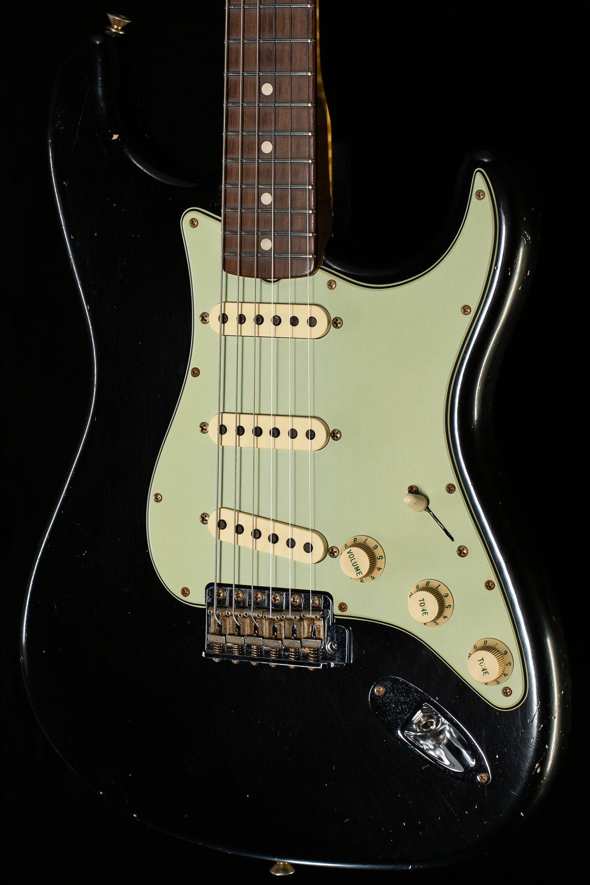 Fender Custom Shop Masterbuilt Dennis Galuzska True &#39;62 Strat Journeyman Relic Black Brazilian &#39;59 C (316)