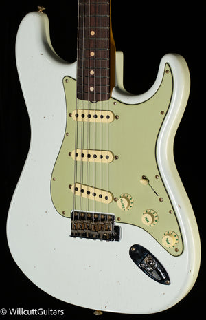 Fender Custom Shop Willcutt True '62 Stratocaster Journeyman Relic Olympic White 59 C (423)