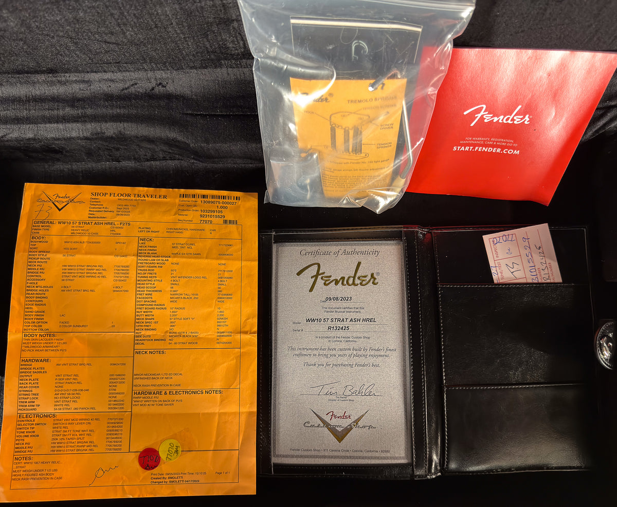 2023 Fender Custom Shop Wildwood 10 '57 Stratocaster Heavy Relic 2 Tone Sunburst