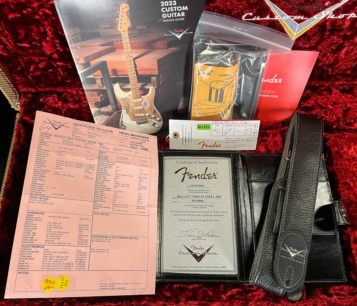 Fender Custom Shop Willcutt True &#39;57 Stratocaster Journeyman Relic White Blonde 65 C (899)