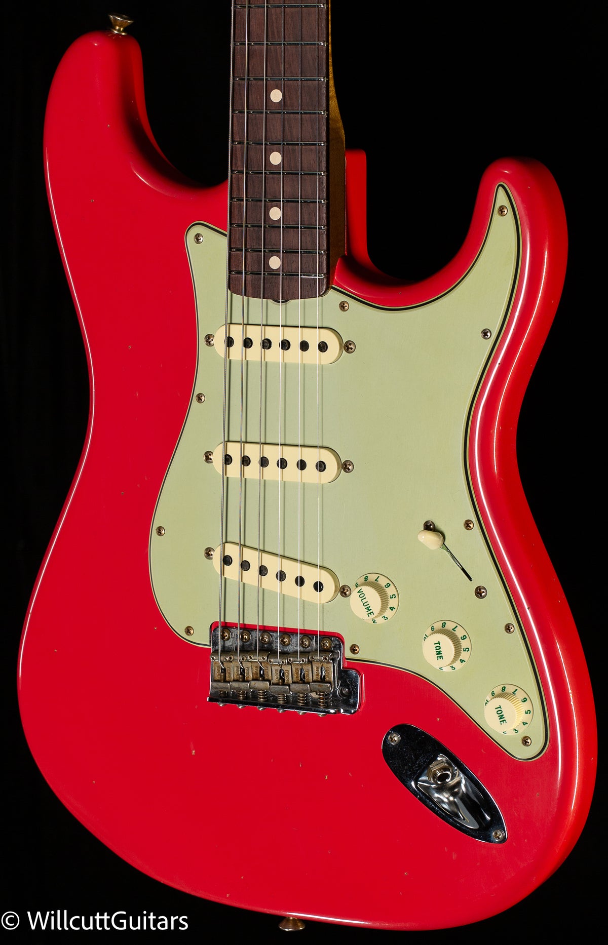 Fender Custom Shop Willcutt True '62 Stratocaster Journeyman Relic Fiesta Red Josephina Handwound 57 Soft V (984)