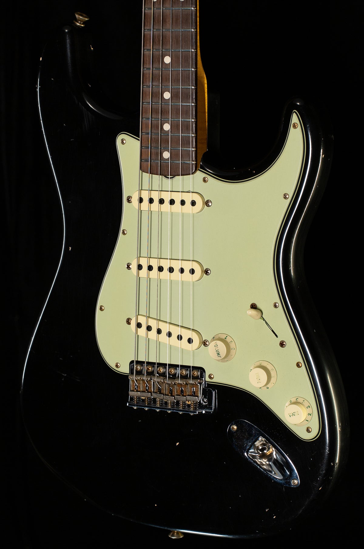 Fender Custom Shop Masterbuilt Dennis Galuzska True '62 Strat Journeyman Relic Black Brazilian 59 C (508)