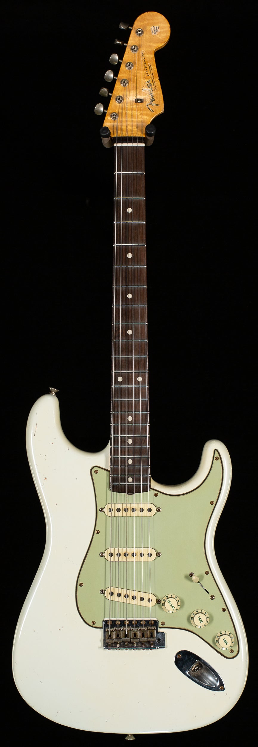 Fender Custom Shop True &#39;62 Strat Journeyman Relic Masterbuilt Dennis Galuszka Olympic White Brazilian &#39;59 C (873)