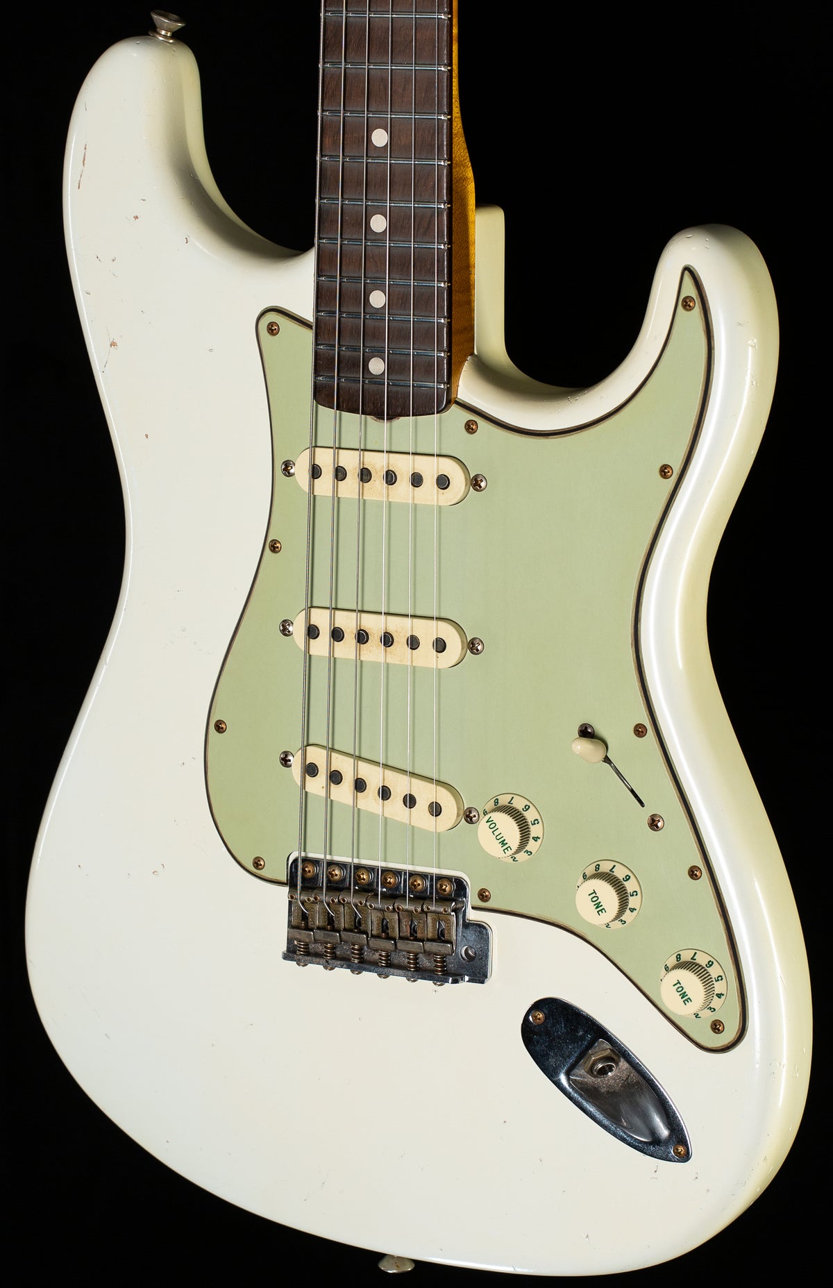 Fender Custom Shop True &#39;62 Strat Journeyman Relic Masterbuilt Dennis Galuszka Olympic White Brazilian &#39;59 C (873)