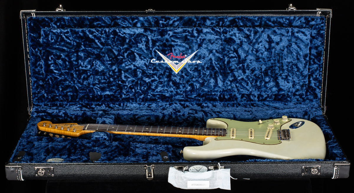 Fender Custom Shop True &#39;62 Strat Journeyman Relic Masterbuilt Dennis Galuszka Olympic White Brazilian &#39;59 C (873)