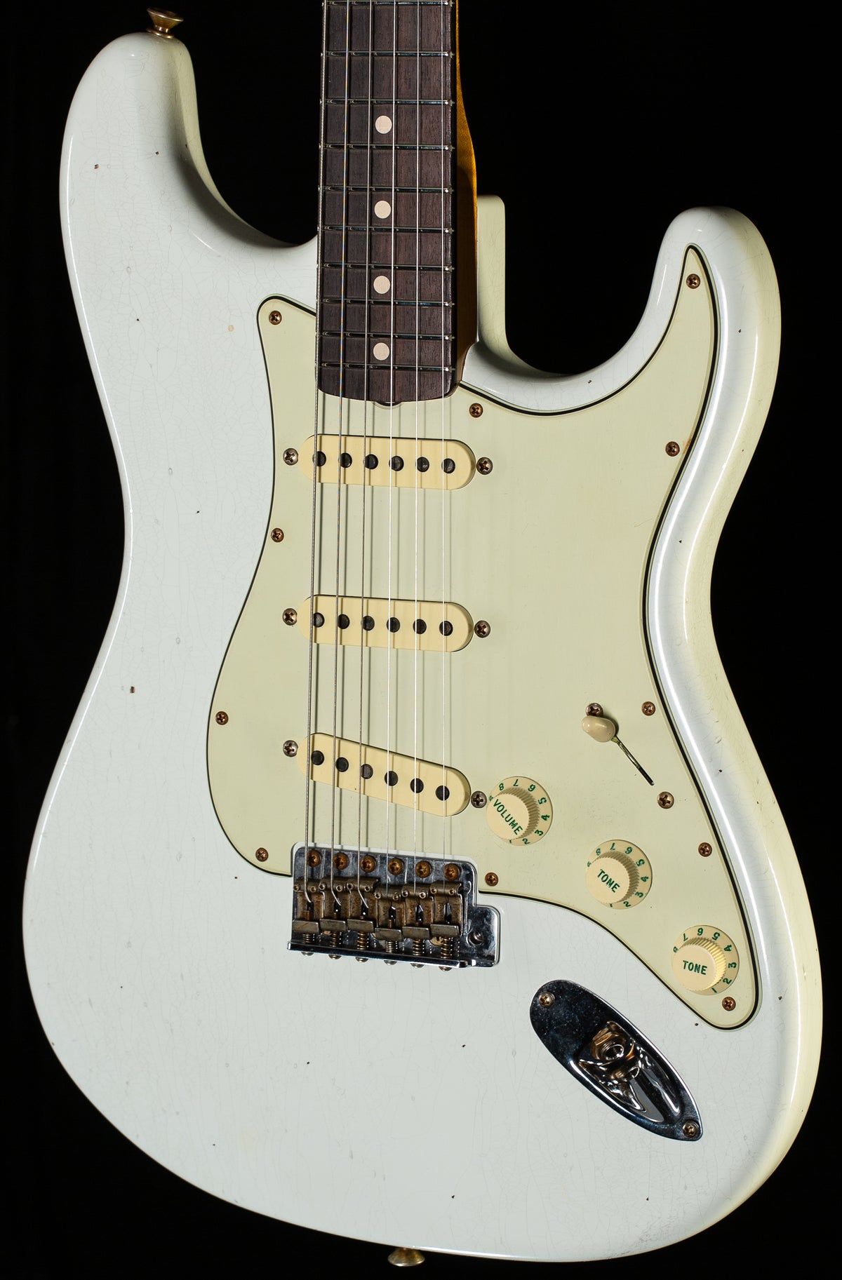 Fender Custom Shop Willcutt True '62 Stratocaster Journeyman Relic Olympic White 60s Oval C (753)