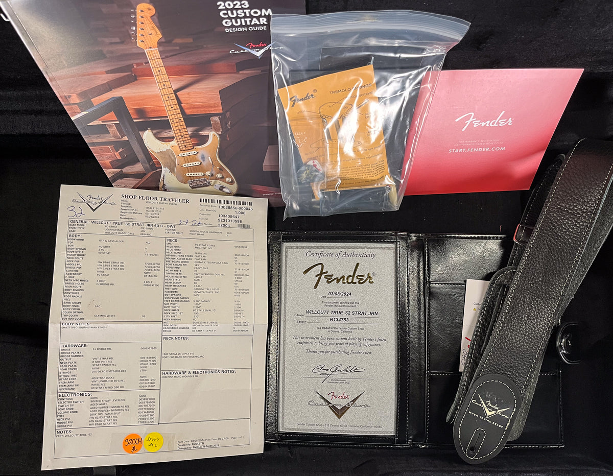 Fender Custom Shop Willcutt True '62 Stratocaster Journeyman Relic Olympic White 60s Oval C (753)