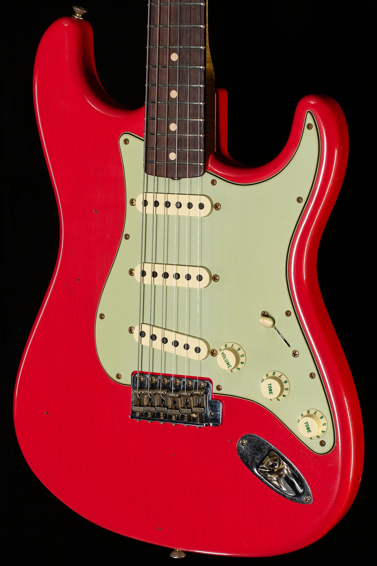 Fender Custom Shop Willcutt True &#39;62 Stratocaster Journeyman Relic Fiesta Red Large C (785)