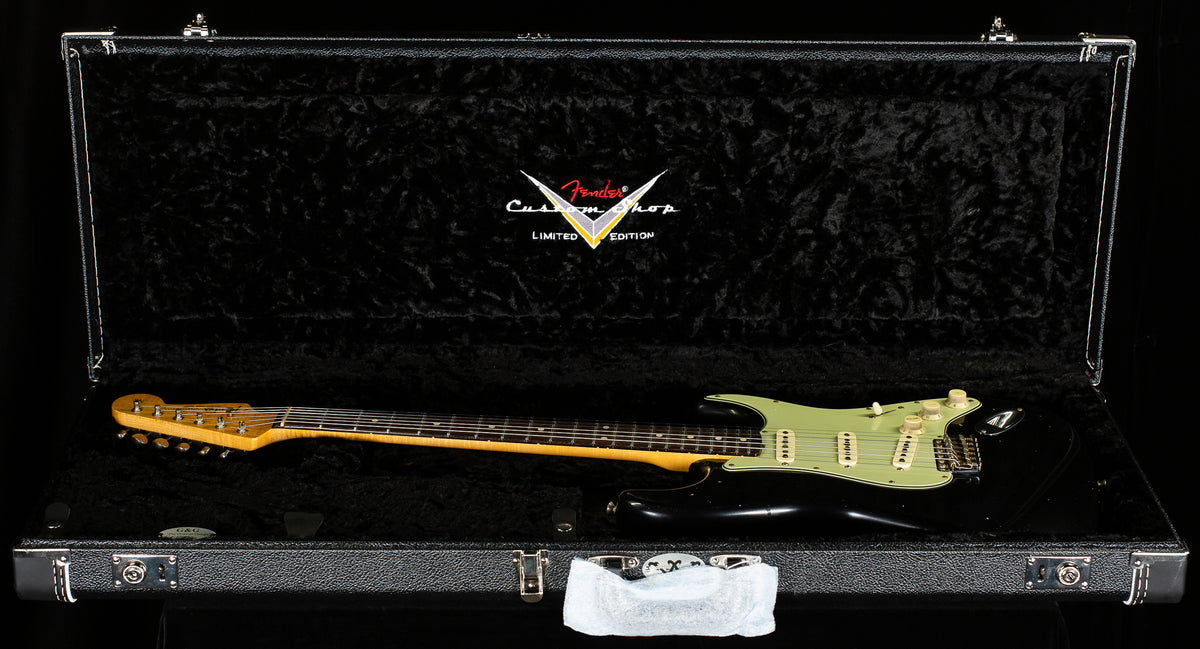 Fender Custom Shop Masterbuilt Dennis Galuzska True '62 Strat Journeyman Relic Black Brazilian 59 C (608)