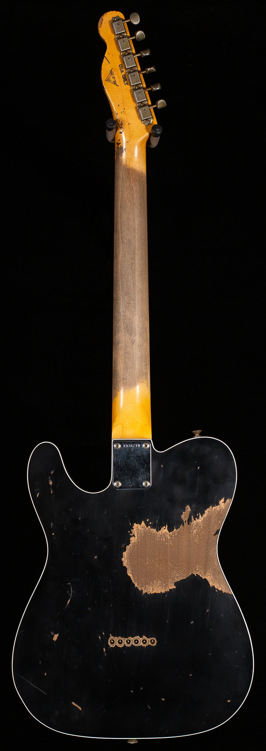 Fender Custom Shop Masterbuilt Austin McNutt 1960 Tele Custom Heavy Relic Aged Black Brazilain(274)