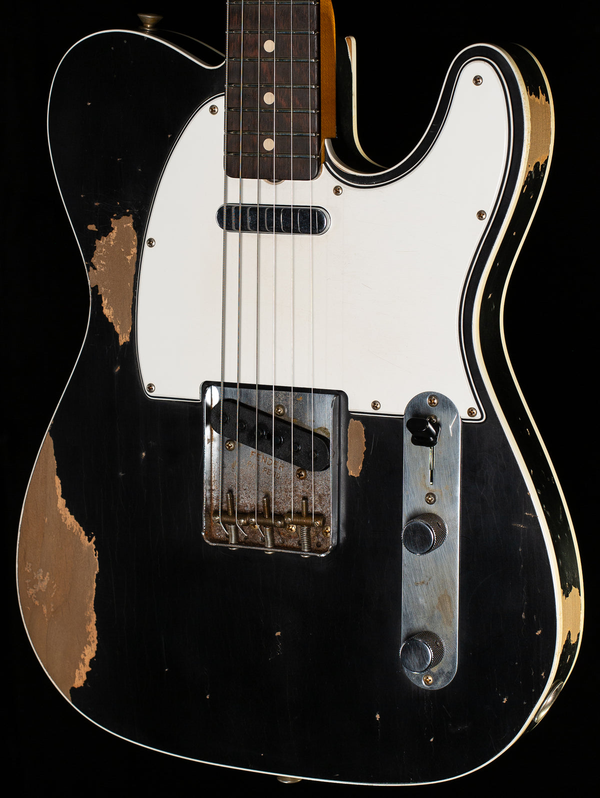 Fender Custom Shop Masterbuilt Austin McNutt 1960 Tele Custom Heavy Relic Aged Black Brazilain(274)