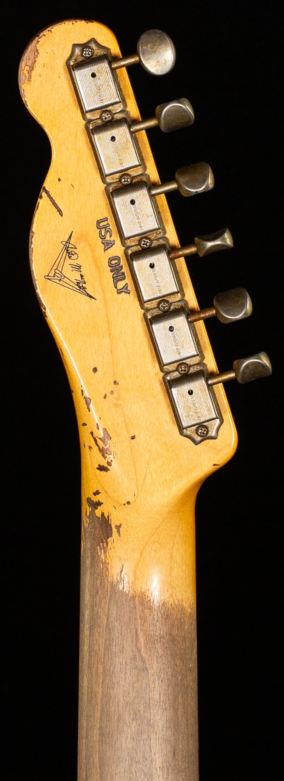 Fender Custom Shop Masterbuilt Austin McNutt 1960 Tele Custom Heavy Relic Aged Black Brazilain(274)