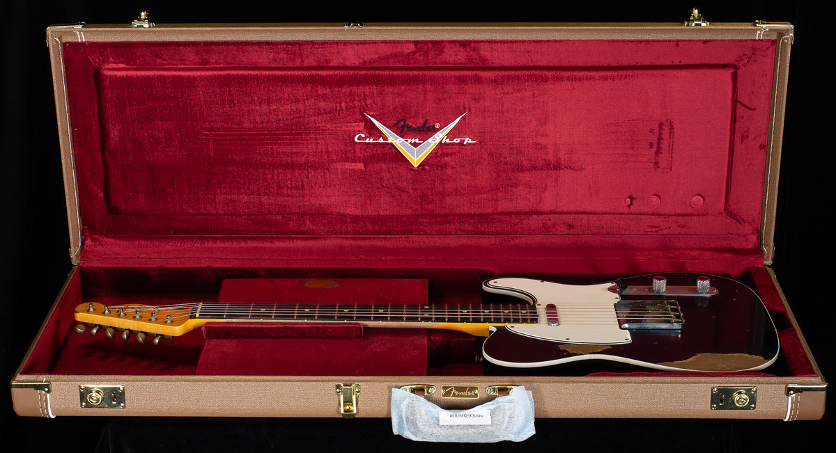 Fender Custom Shop Masterbuilt Austin McNutt 1960 Tele Custom Heavy Relic Aged Black Brazilain(274)