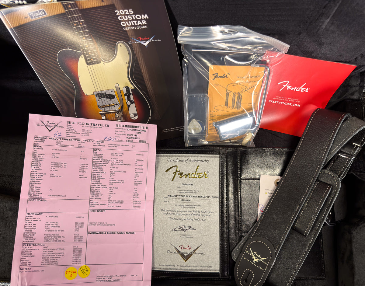 Fender Custom Shop Willcutt True '62 Stratocaster Relic Sherwood Green Metallic Large C (126)