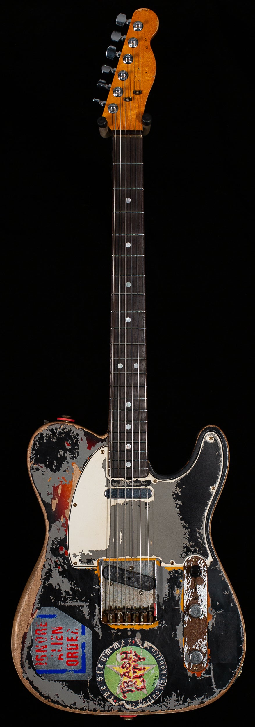 Fender Custom Shop Masterbuilt Paul Waller Ltd Joe Strummer Telecaster Super Heavy Relic Aged Black over 3-Color Sunburst (774)