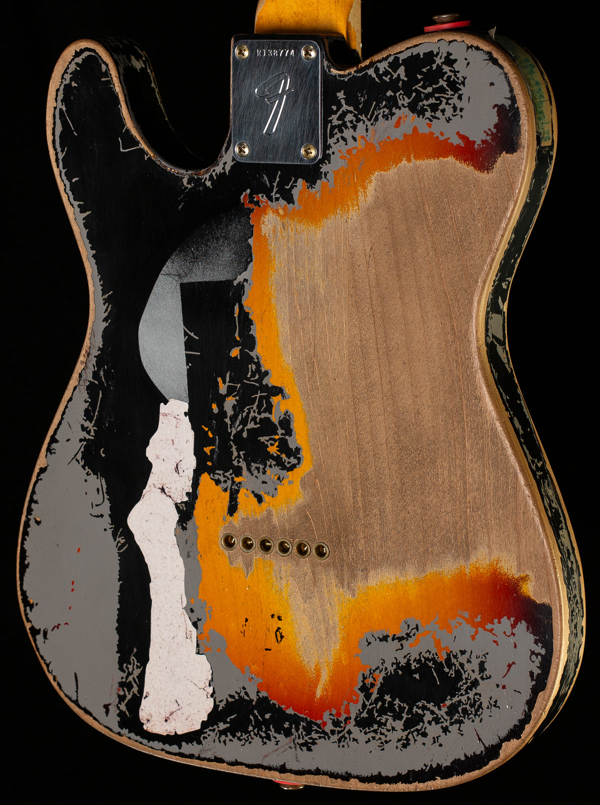 Fender Custom Shop Masterbuilt Paul Waller Ltd Joe Strummer Telecaster Super Heavy Relic Aged Black over 3-Color Sunburst (774)