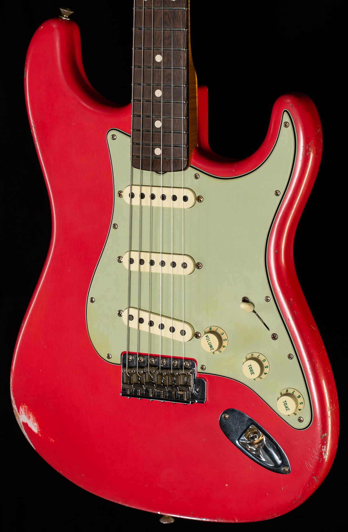 Fender Custom Shop Masterbuilt Andy Hicks True &#39;62 Strat Journeyman Fiesta Red Brazilian 59 C (285)