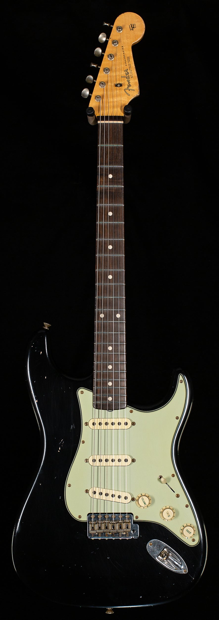 Fender Custom Shop Masterbuilt Dennis Galuzska True &#39;62 Strat Journeyman Relic Black Brazilian 59 C  (226)