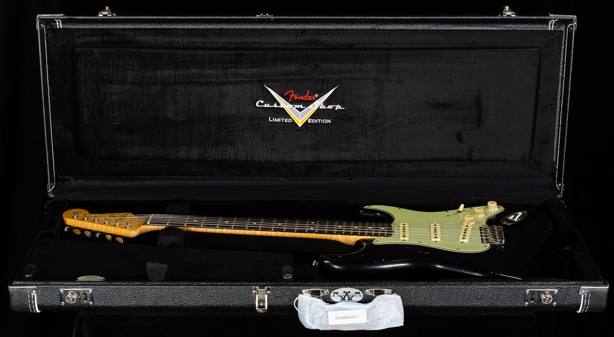 Fender Custom Shop Masterbuilt Dennis Galuzska True &#39;62 Strat Journeyman Relic Black Brazilian 59 C  (226)