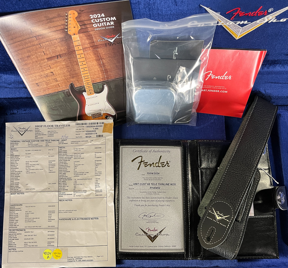 Fender Custom Shop Vintage Custom 1968 Telecaster Aged Natural (452)