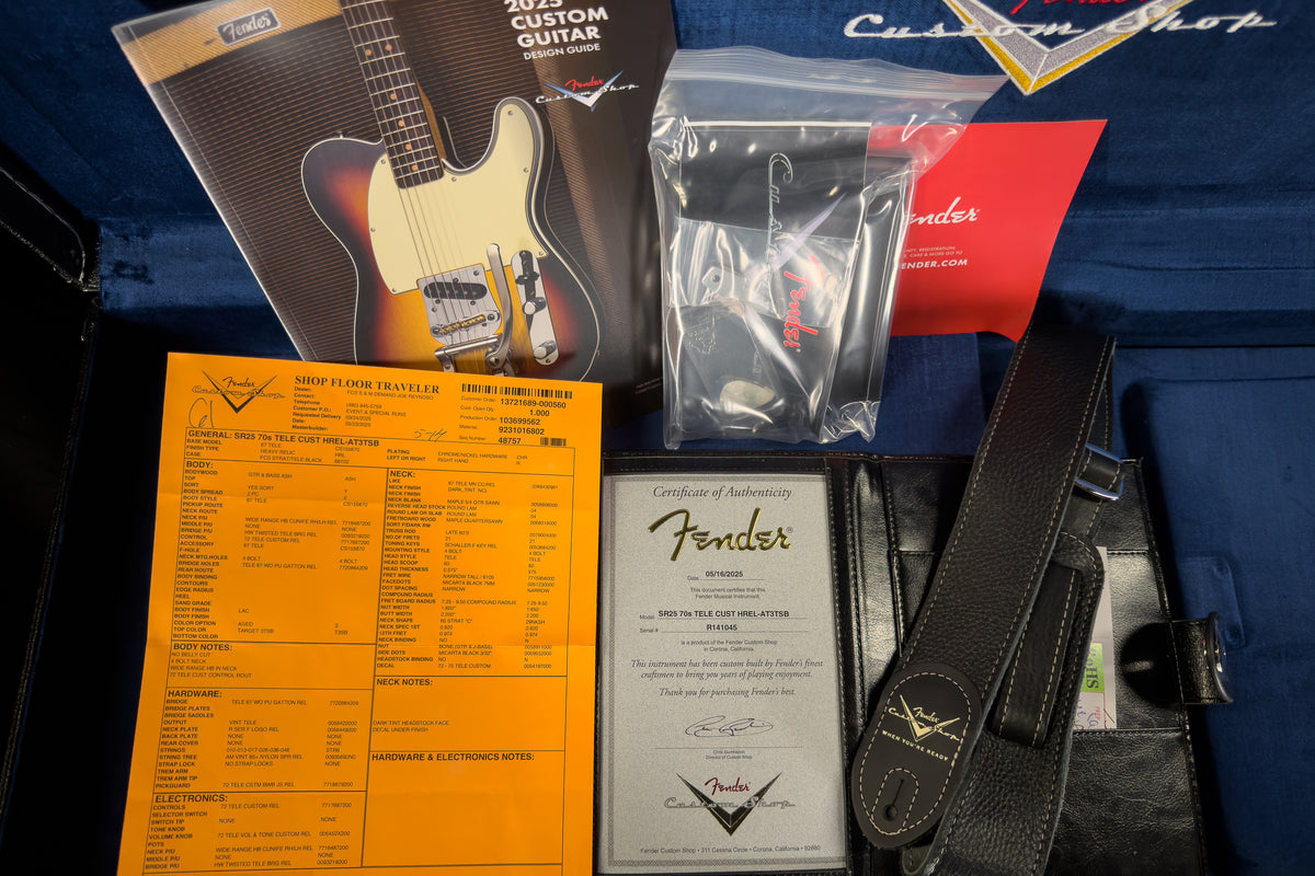 Fender Custom Shop 1970s Tele Custom Heavy Relic Aged Target 3-Color Sunburst (045)